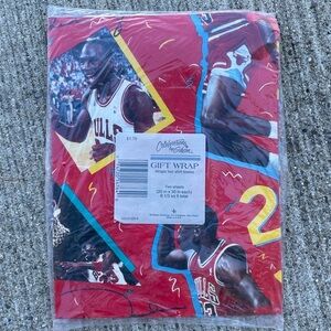 Michael Jordan Chicago Bulls Gift Wrap Wrapping Paper NOS NWT